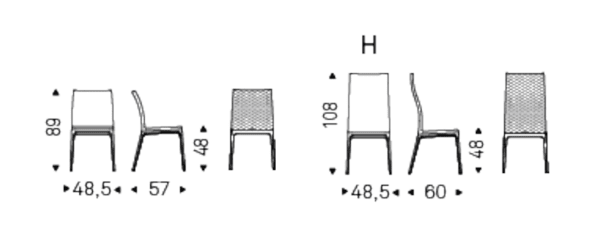 Arcadia couture solid wood chair dimensions