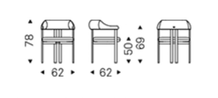 Design chair dimensions Greta