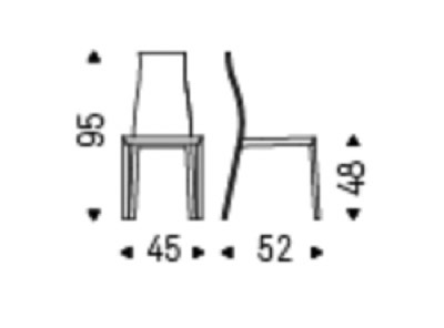 High-end dining chair dimensions Kaori