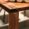 Luxury designer solid walnut dining table 1
