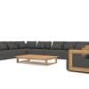 Outdoor garden set in teak wood and high-end fabric ELISA 2